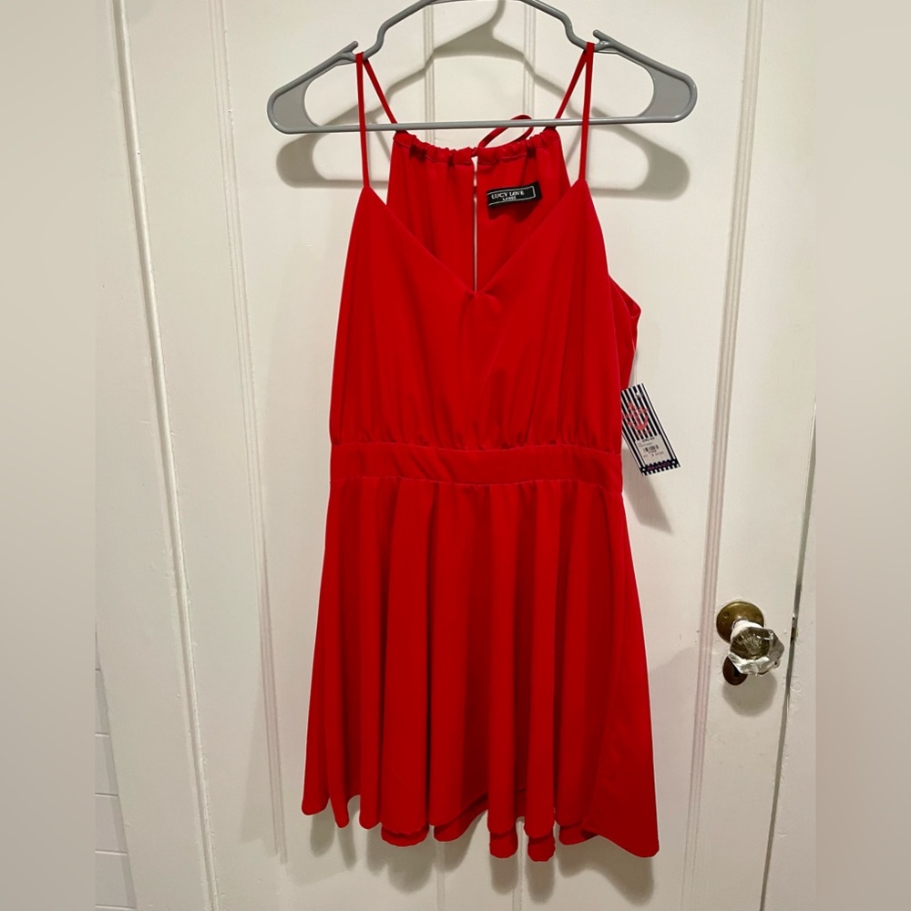 NWT Lucy Love keyhole mini dress